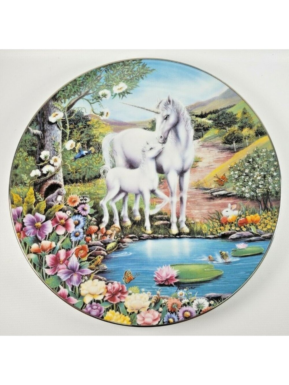 The Magic Begins Kingdom Of The Unicorn Collector Plate 5749 Ferraro 1993